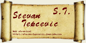 Stevan Tepčević vizit kartica